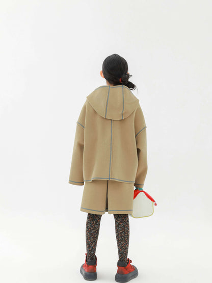 長袖セットアップ Pawpaw Liu | Khaki Windproof Winter Two Piece Set カーキ 防風 セットアップ【mh0020073】