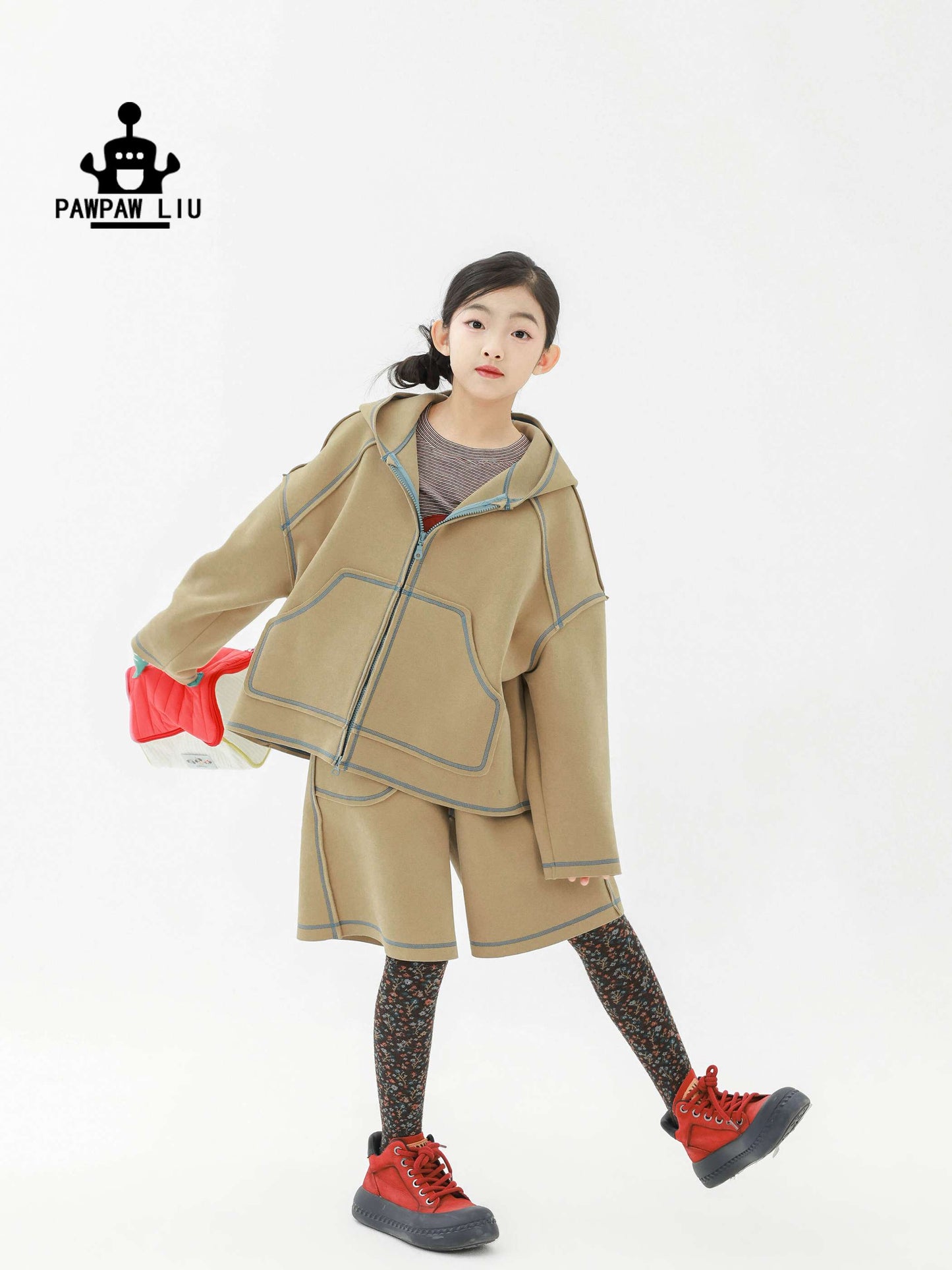 長袖セットアップ Pawpaw Liu | Khaki Windproof Winter Two Piece Set カーキ 防風 セットアップ【mh0020073】