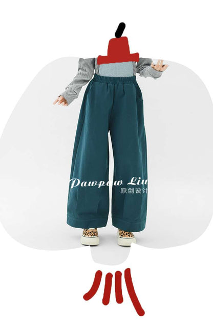ロングパンツ・スウェットパンツ Pawpaw Liu | Perforated Green Wide Leg Pants パンチング グリーン ワイドパンツ【mh0020081】