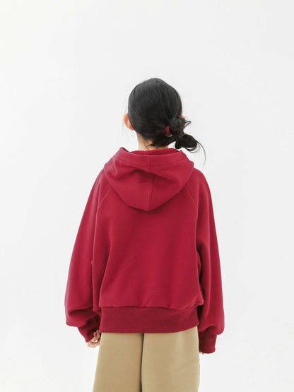 トレーナー・フーディ Pawpaw Liu | Plush Red Cookie Hoodie 裏ボア クッキー フーディー トレーナー【mh0020077】
