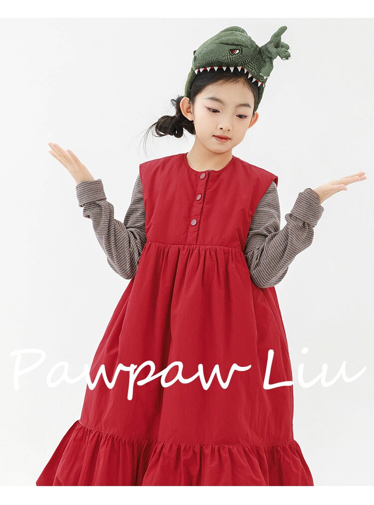 ノースリーブワンピース Pawpaw Liu | Red Sweet Padded Sundress 中綿 スイート サンドレス ワンピース【mh0020083】