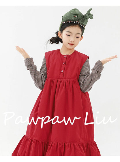 ノースリーブワンピース Pawpaw Liu | Red Sweet Padded Sundress 中綿 スイート サンドレス ワンピース【mh0020083】