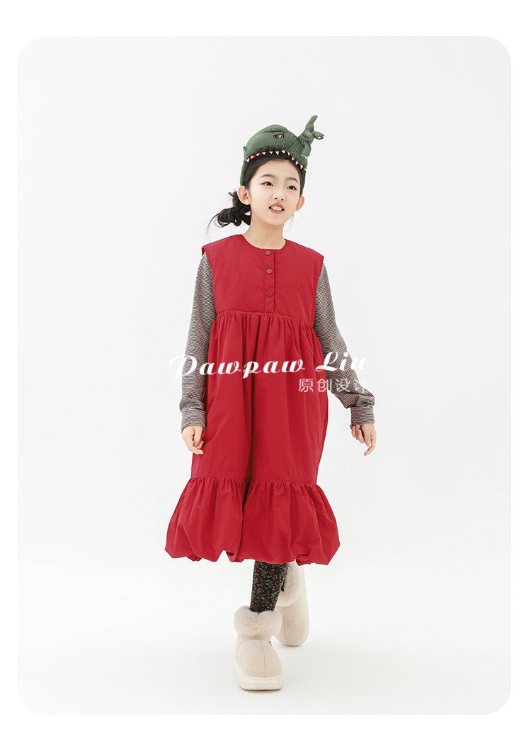 ノースリーブワンピース Pawpaw Liu | Red Sweet Padded Sundress 中綿 スイート サンドレス ワンピース【mh0020083】