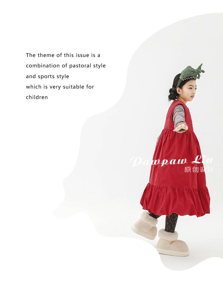 ノースリーブワンピース Pawpaw Liu | Red Sweet Padded Sundress 中綿 スイート サンドレス ワンピース【mh0020083】