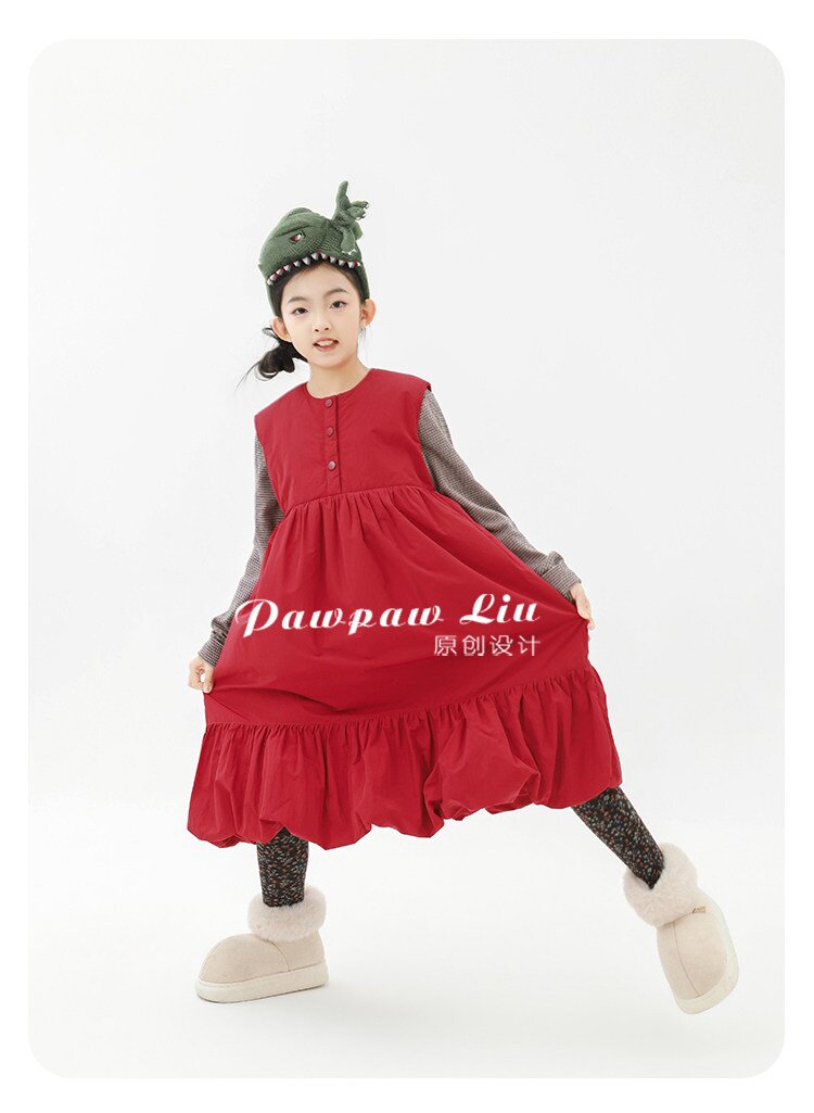 ノースリーブワンピース Pawpaw Liu | Red Sweet Padded Sundress 中綿 スイート サンドレス ワンピース【mh0020083】