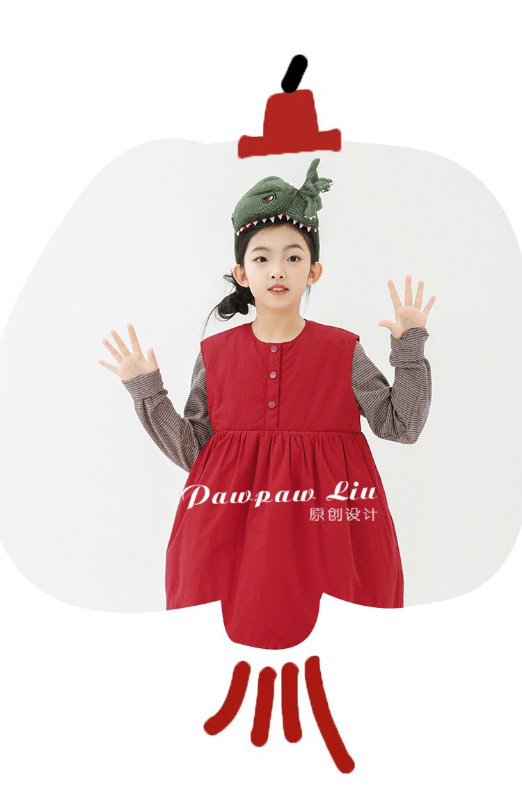 ノースリーブワンピース Pawpaw Liu | Red Sweet Padded Sundress 中綿 スイート サンドレス ワンピース【mh0020083】
