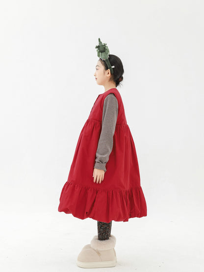ノースリーブワンピース Pawpaw Liu | Red Sweet Padded Sundress 中綿 スイート サンドレス ワンピース【mh0020083】