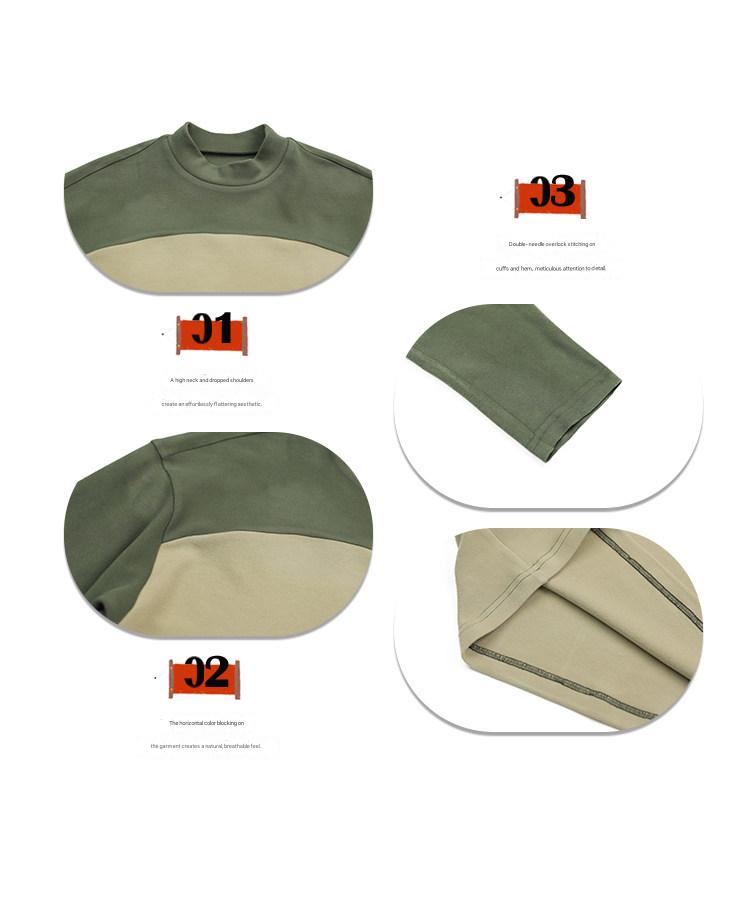 長袖Tシャツ Pawpaw Liu | Color Block Velvet Base Shirt パッチワークベロアトップス【mh0020065】