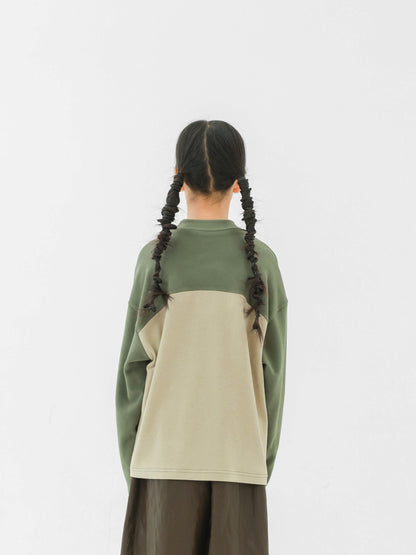 長袖Tシャツ Pawpaw Liu | Color Block Velvet Base Shirt パッチワークベロアトップス【mh0020065】