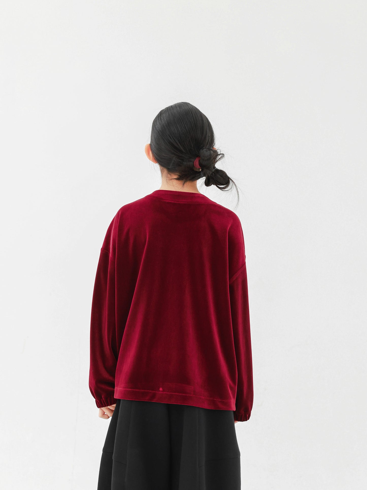 長袖Tシャツ Pawpaw Liu | Red Gold Velvet Long Sleeve T-Shirt ベロア ベルベット 長袖 Tシャツ【mh0020072】