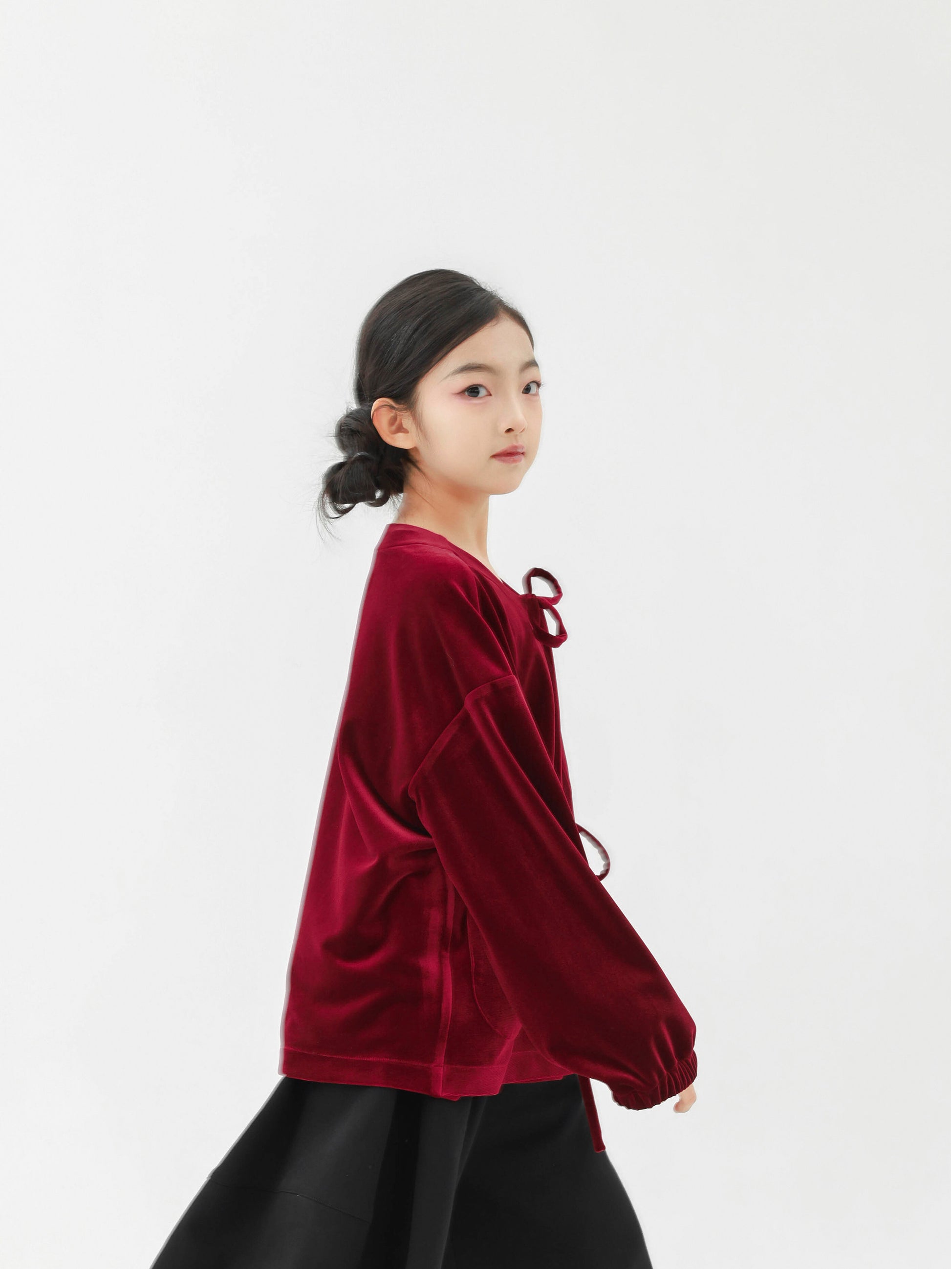 長袖Tシャツ Pawpaw Liu | Red Gold Velvet Long Sleeve T-Shirt ベロア ベルベット 長袖 Tシャツ【mh0020072】