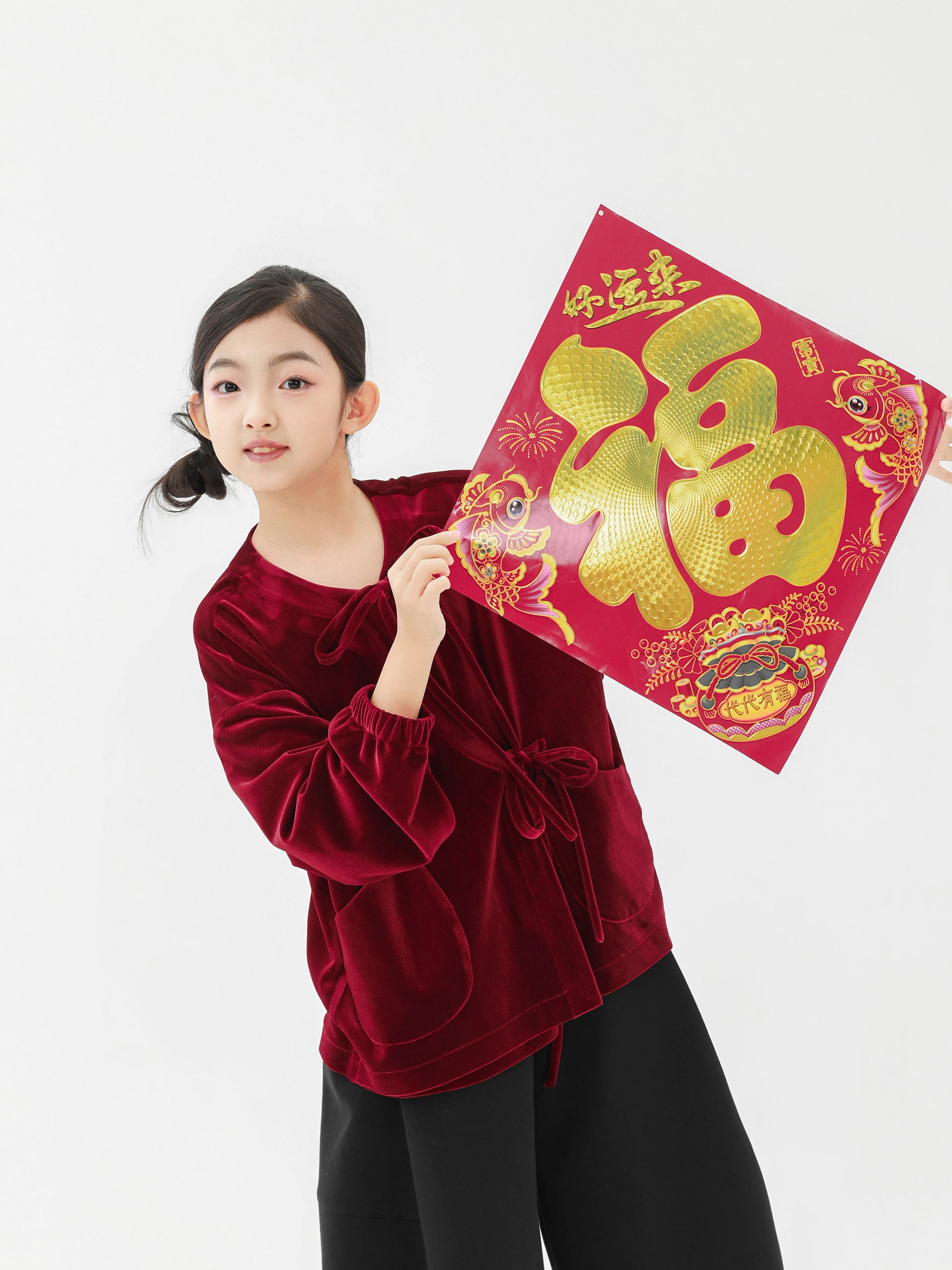 長袖Tシャツ Pawpaw Liu | Red Gold Velvet Long Sleeve T-Shirt ベロア ベルベット 長袖 Tシャツ【mh0020072】