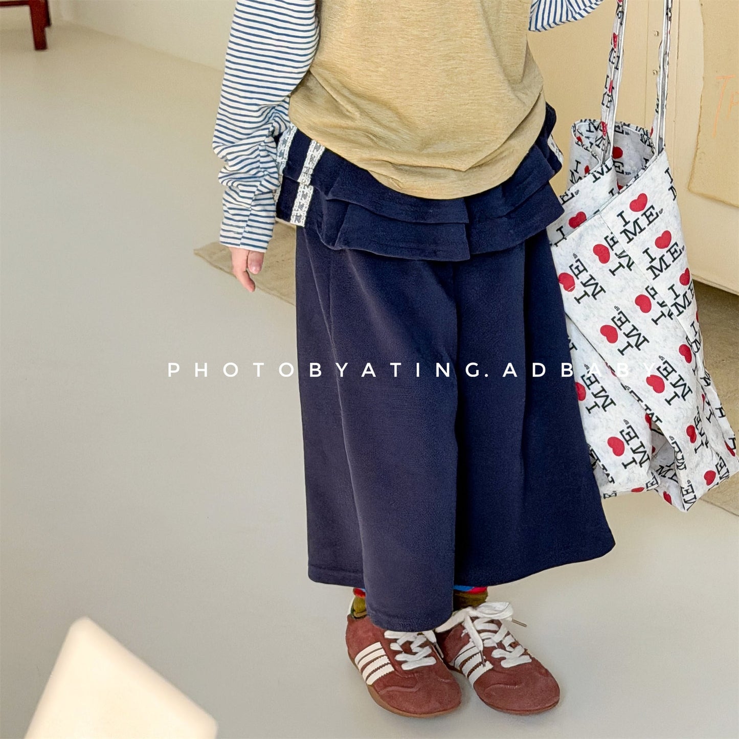 Peplum Frill Sweatpants ペプラム フリル スウェットパンツ【mh0012468】 ADbaby ロングパンツ・スウェットパンツ