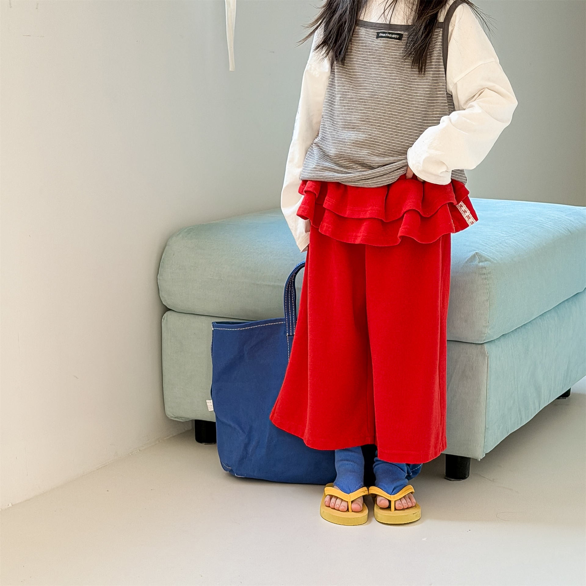 Peplum Frill Sweatpants ペプラム フリル スウェットパンツ【mh0012468】 ADbaby ロングパンツ・スウェットパンツ
