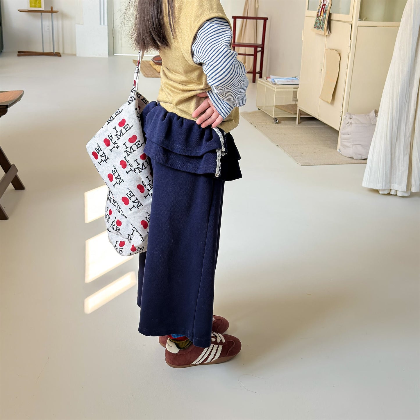 Peplum Frill Sweatpants ペプラム フリル スウェットパンツ【mh0012468】 ADbaby ロングパンツ・スウェットパンツ