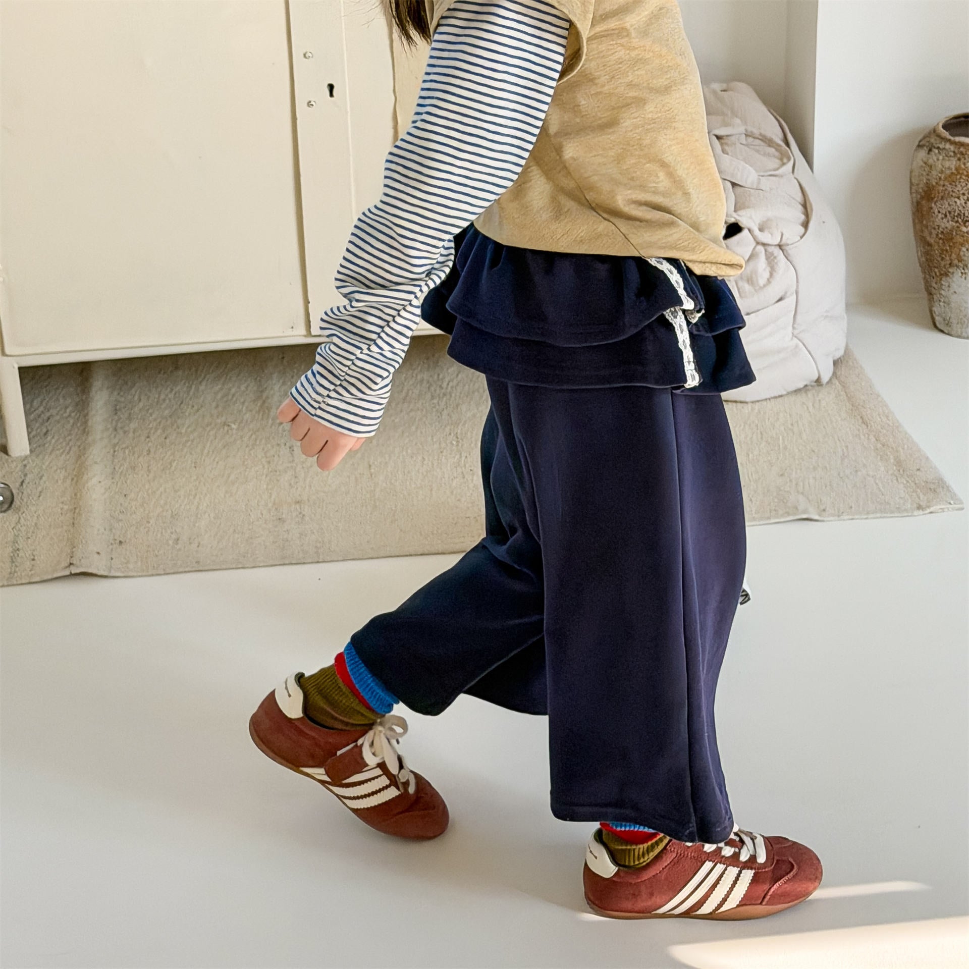 Peplum Frill Sweatpants ペプラム フリル スウェットパンツ【mh0012468】 ADbaby ロングパンツ・スウェットパンツ
