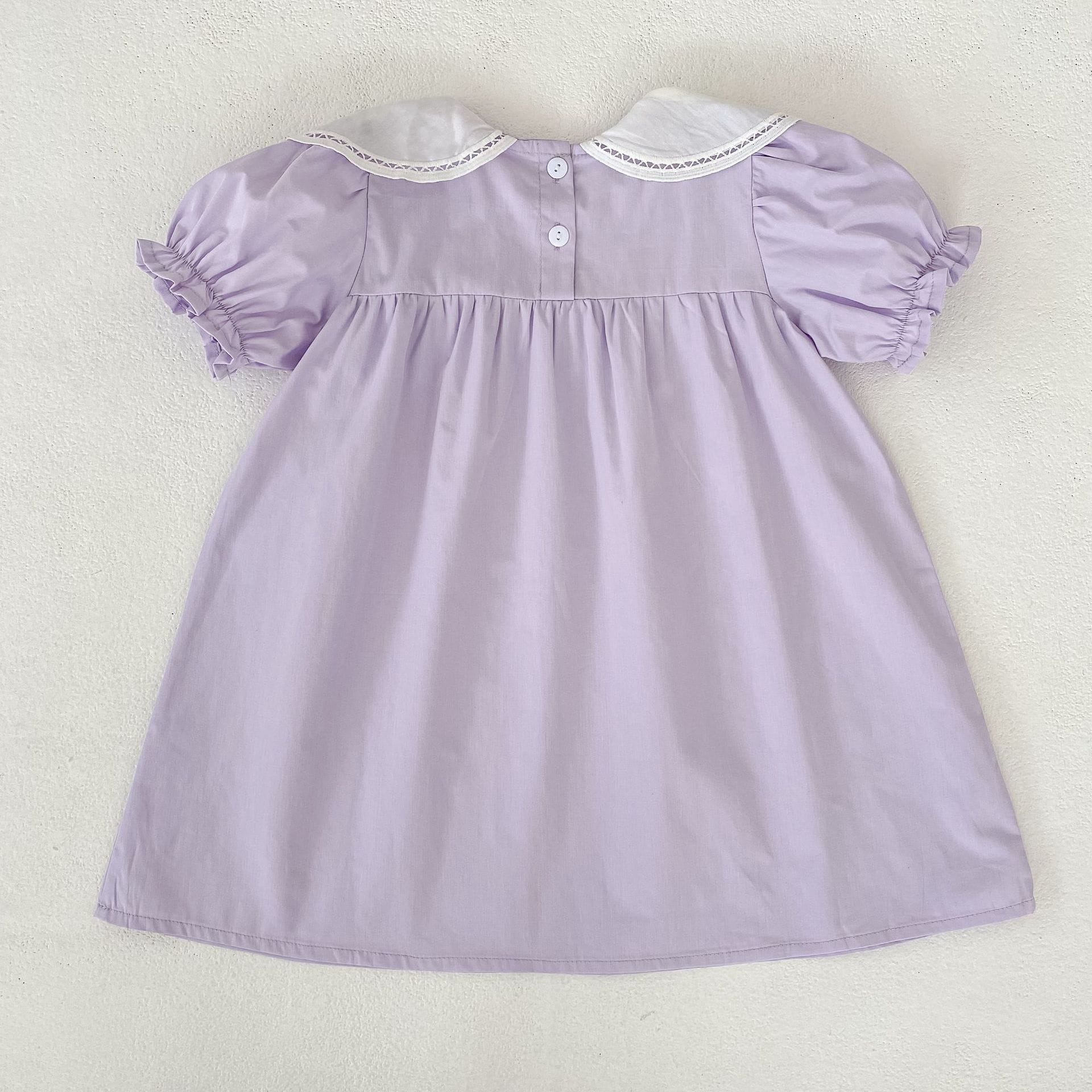 Petal Collar Romper Puff Sleeve Dress ラッフル ロンパース ミモレ丈ワンピース【mh0013158】 Aeg babyi ノースリーブロンパース