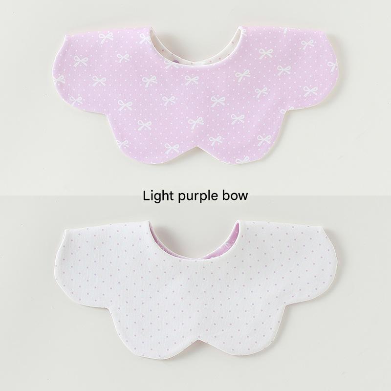 Petal Reversible Bib 花びら スタイ【mh0012329】 Light purple bow Beitaoya