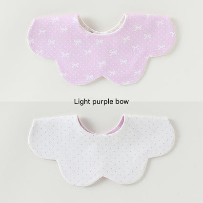 Petal Reversible Bib 花びら スタイ【mh0012329】 Light purple bow Beitaoya