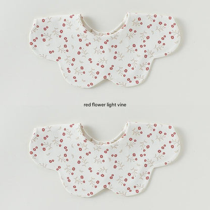 Petal Reversible Bib 花びら スタイ【mh0012329】 Red flowers are light vines Beitaoya