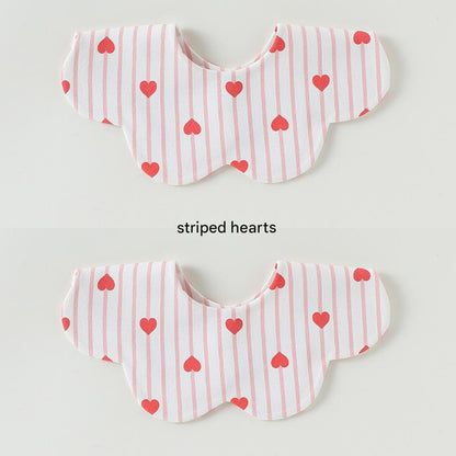 Petal Reversible Bib 花びら スタイ【mh0012329】 Striped love Beitaoya