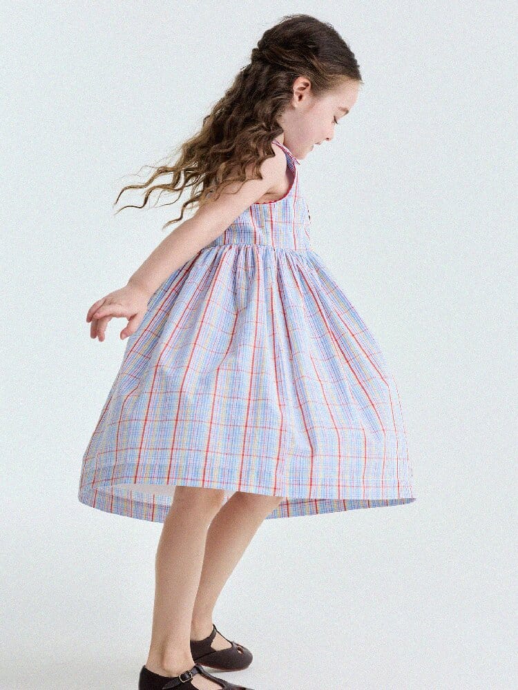 Peter Pan Collar Plaid Dress ラウンドカラー ノースリーブワンピース【mh0013177】 yunerma ノースリーブワンピース