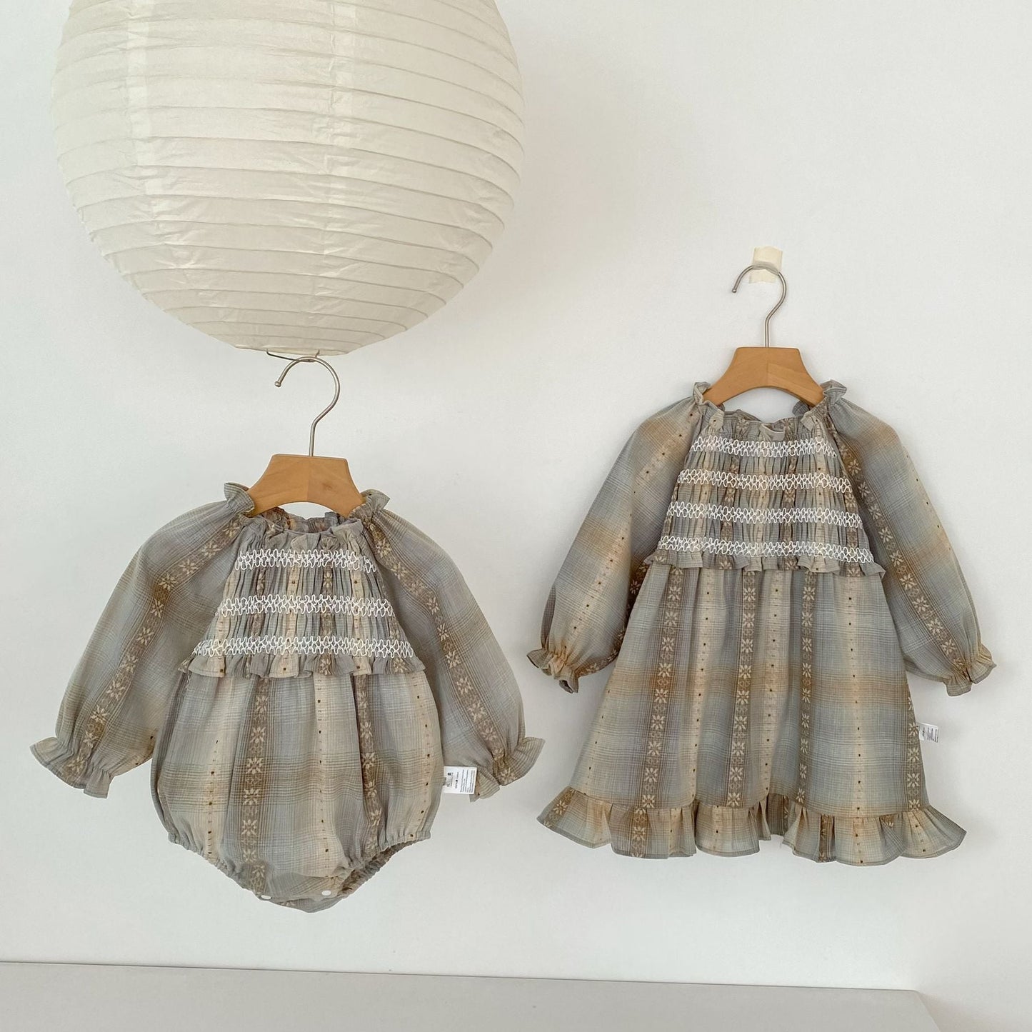Plaid Jacquard Dress & Romper チェック ジャガード ワンピース ロンパース【mh0012404】 Engepapa