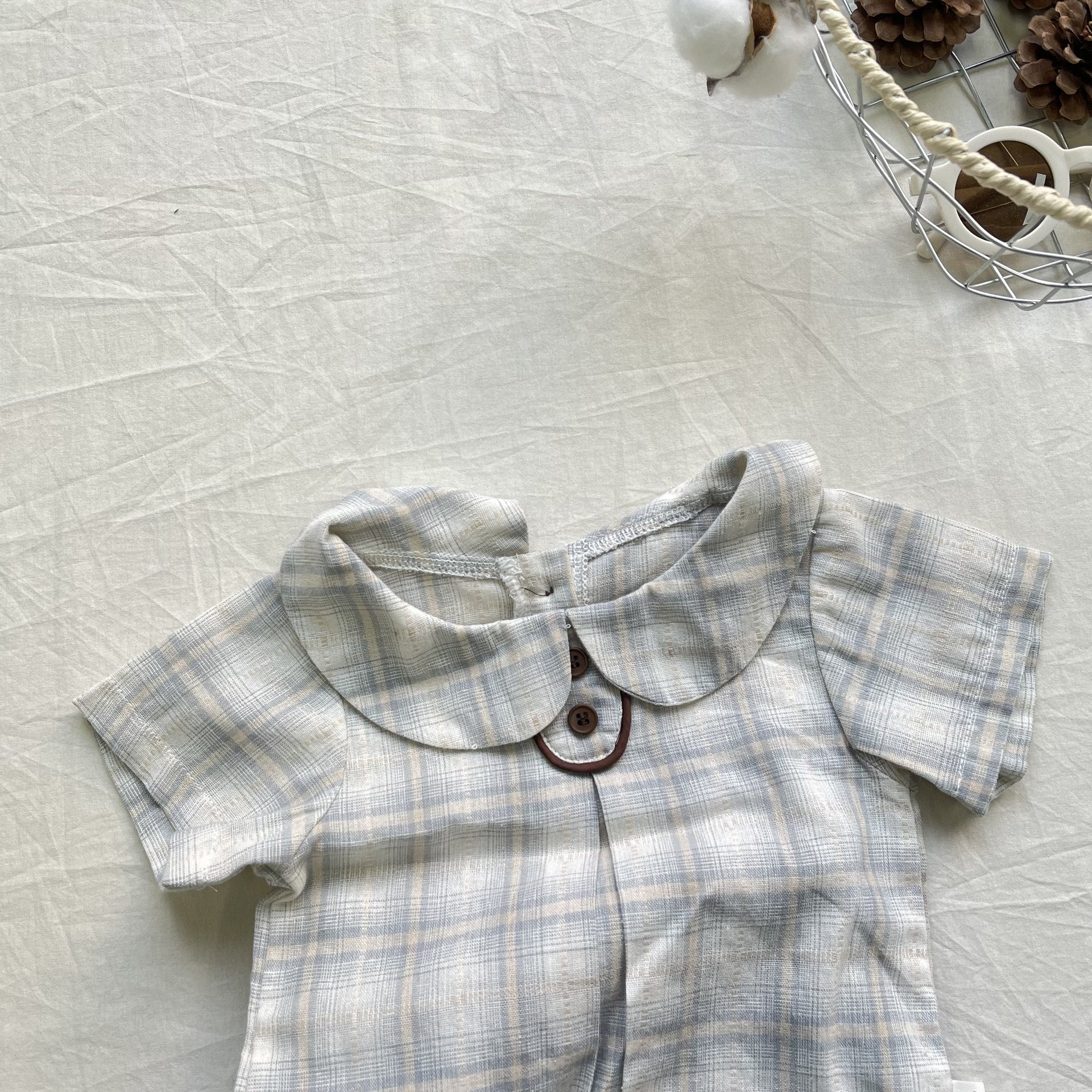 Plaid Lapel Refreshing Pants Set チェック柄 ラペル セットアップ【mh0012297】 yi nian ni
