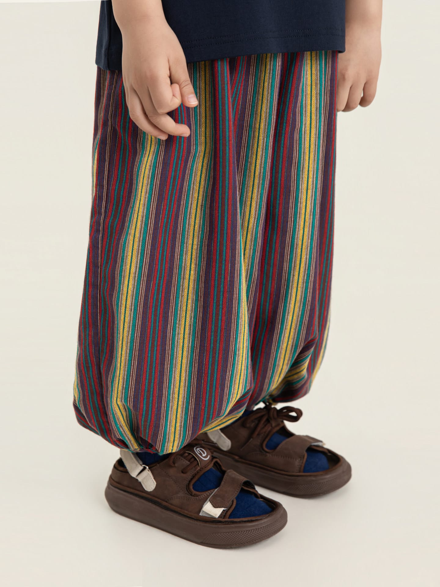 Plaid Pattern Cotton Jogger Pants チェック柄 コットン ロングパンツ【mh0012739】 Yellow Purple / 90cm YoehYaul ロングパンツ・スウェットパンツ