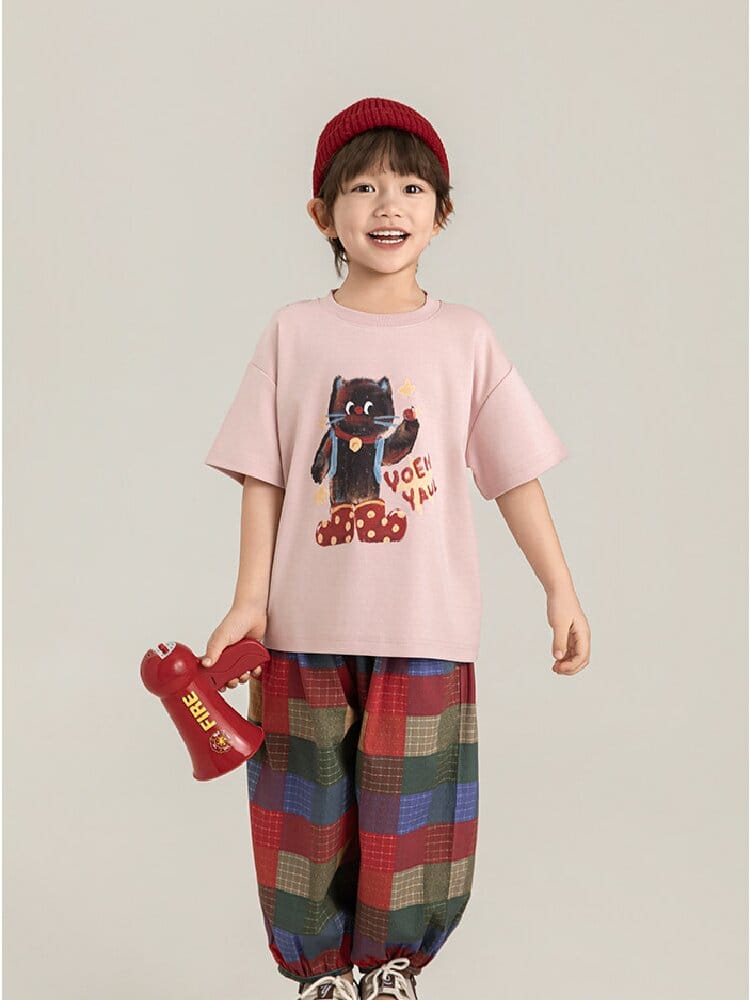 Plaid Pattern Cotton Jogger Pants チェック柄 コットン ロングパンツ【mh0012739】 YoehYaul ロングパンツ・スウェットパンツ