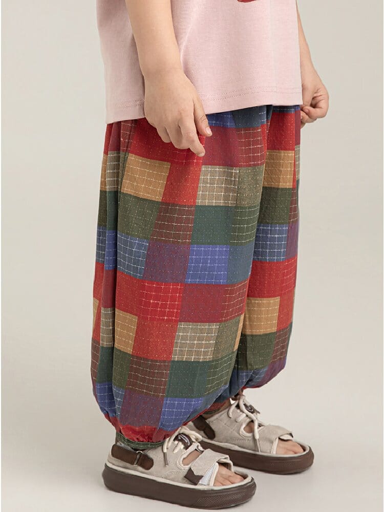 Plaid Pattern Cotton Jogger Pants チェック柄 コットン ロングパンツ【mh0012739】 YoehYaul ロングパンツ・スウェットパンツ