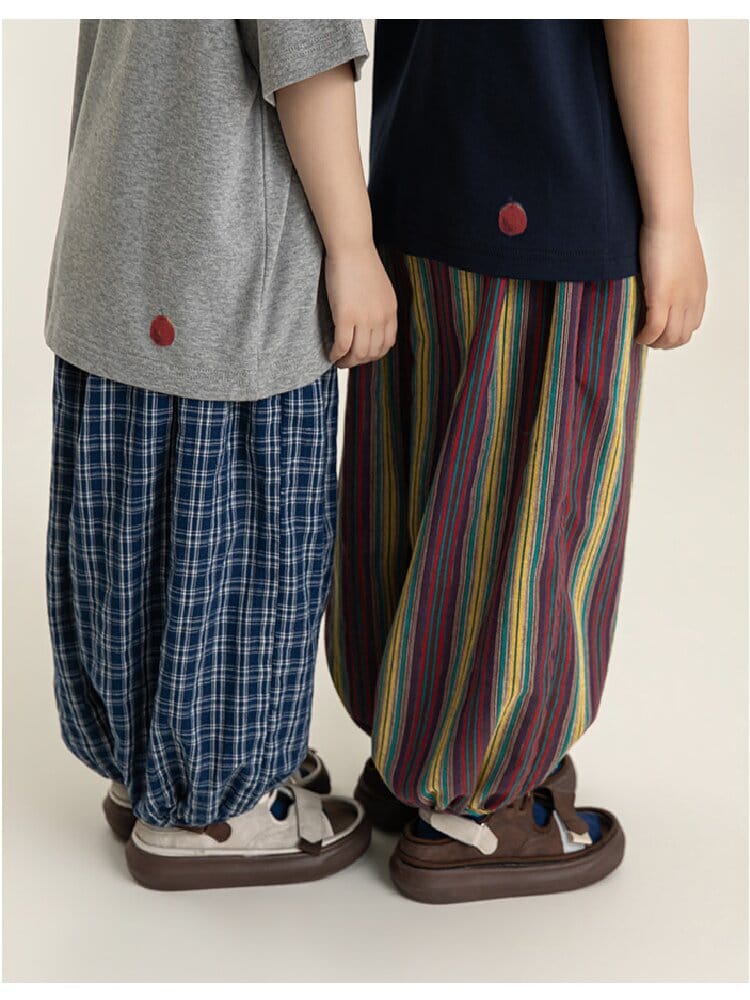 Plaid Pattern Cotton Jogger Pants チェック柄 コットン ロングパンツ【mh0012739】 YoehYaul ロングパンツ・スウェットパンツ