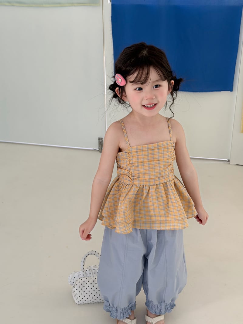 Plaid Shirred Camisole Top チェック シャーリングキャミソール【mh0012756】 MaiTianJi タンクトップ・キャミソール・ノースリーブトップス