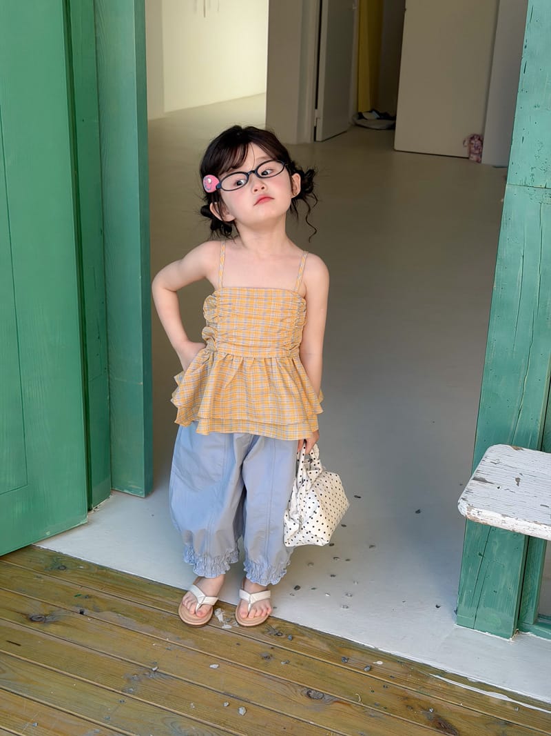 Plaid Shirred Camisole Top チェック シャーリングキャミソール【mh0012756】 MaiTianJi タンクトップ・キャミソール・ノースリーブトップス