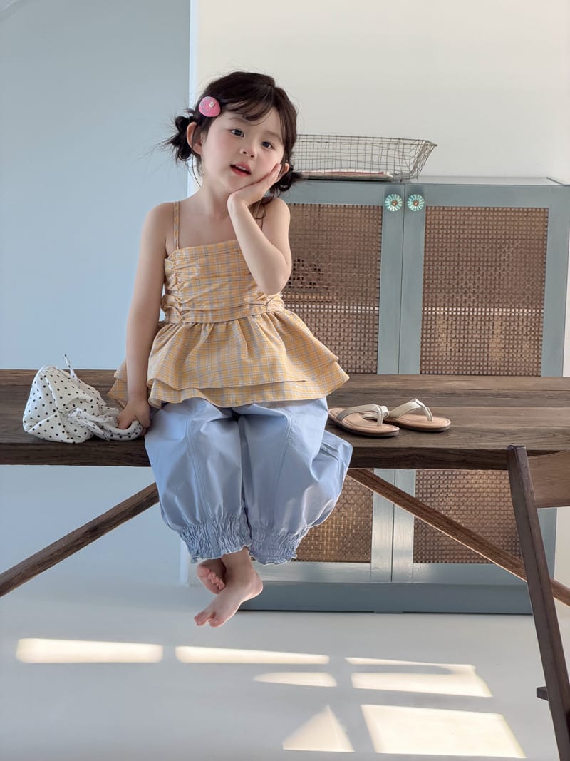 Plaid Shirred Camisole Top チェック シャーリングキャミソール【mh0012756】 MaiTianJi タンクトップ・キャミソール・ノースリーブトップス
