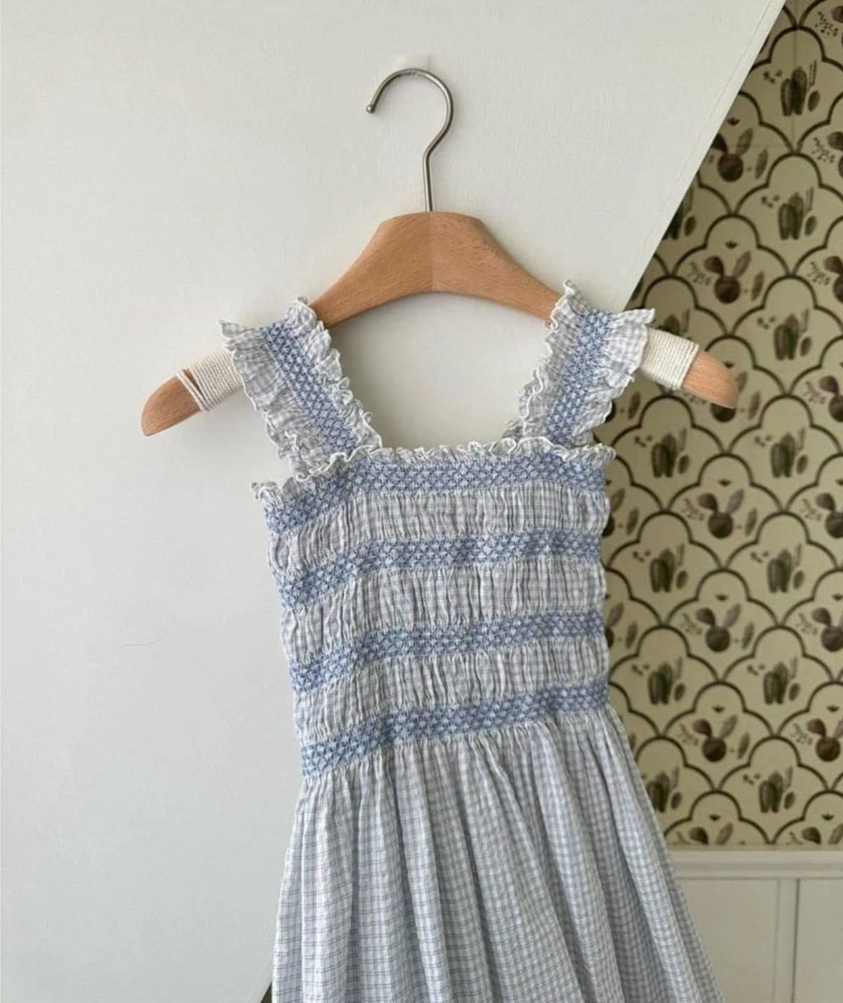 Plaid Straps Jumpsuit シャーリング ノースリーブロンパース【mh0013110】 BBAMMA ノースリーブロンパース