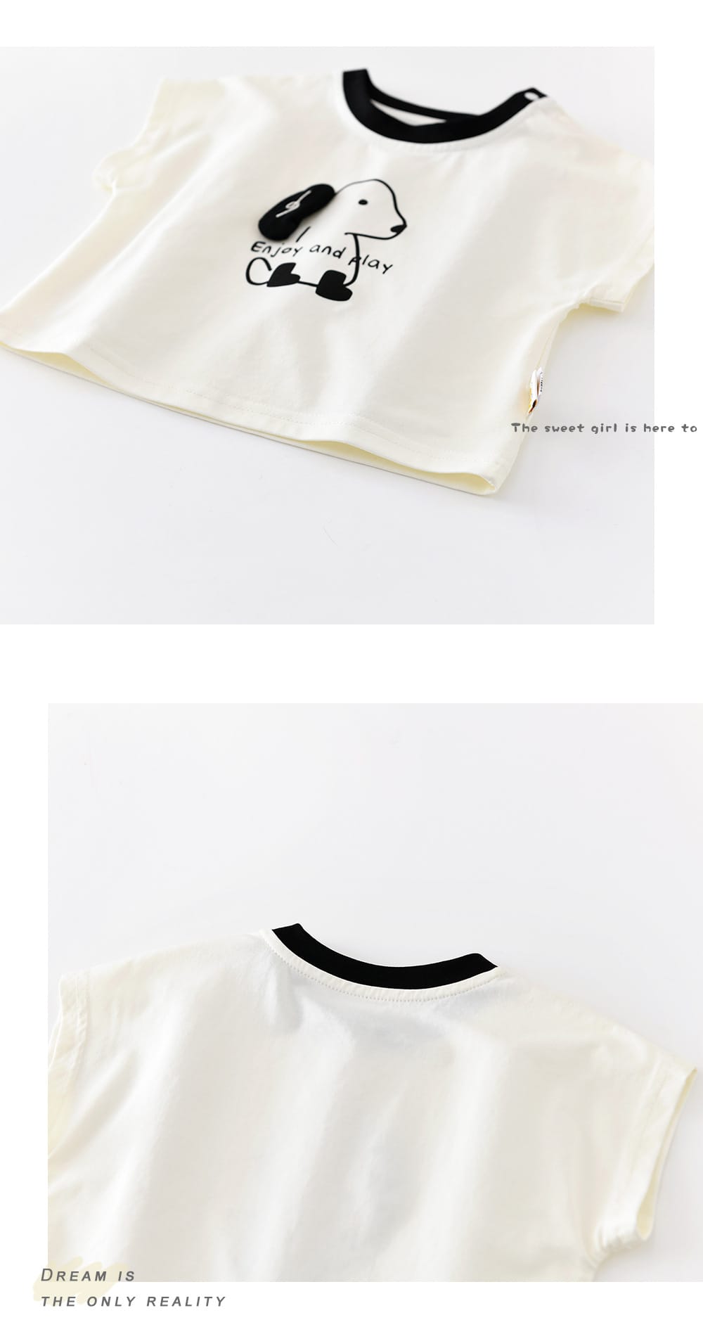 Playful Puppy Co-ord 半袖Tシャツ ショートパンツ セットアップ【mh0012861】 ABNN 半袖セットアップ