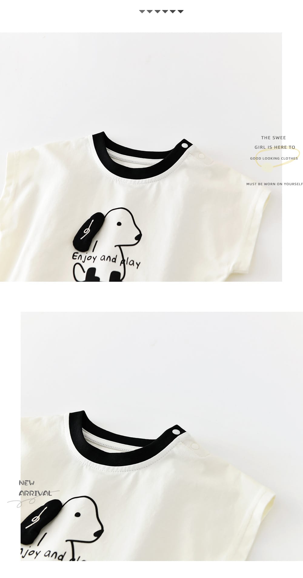 Playful Puppy Co-ord 半袖Tシャツ ショートパンツ セットアップ【mh0012861】 ABNN 半袖セットアップ