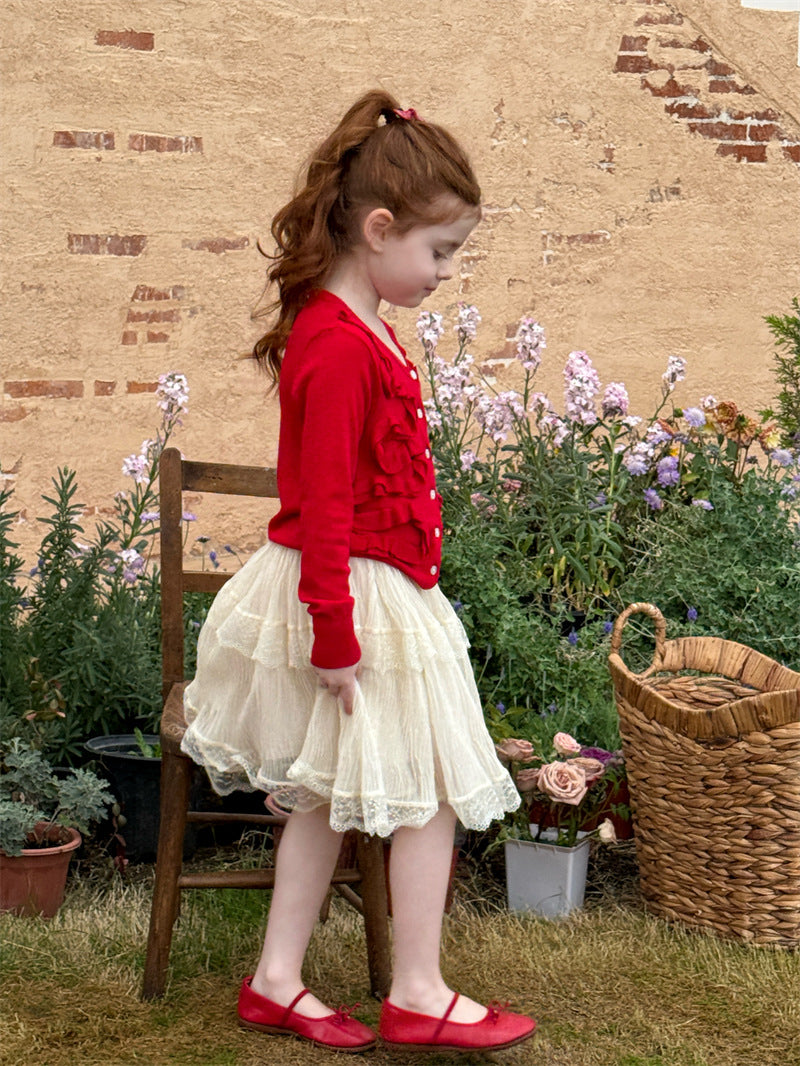 Pleated Lace Midi Skirt プリーツ レース ミディ丈スカート【mh0012426】 mamahalo shop