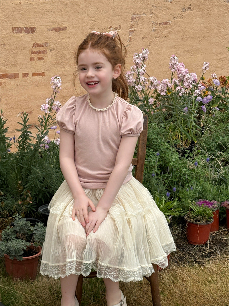 Pleated Lace Midi Skirt プリーツ レース ミディ丈スカート【mh0012426】 mamahalo shop