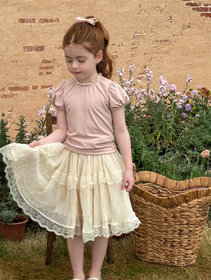 Pleated Lace Midi Skirt プリーツ レース ミディ丈スカート【mh0012426】 mamahalo shop