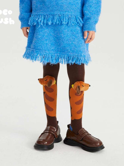 長袖セットアップ Blue Skirt / 110cm poco blush | Braid Puppy Wool Blend Sweater ツイストパン犬 ウール混 ふわふわニット【mh0020030】