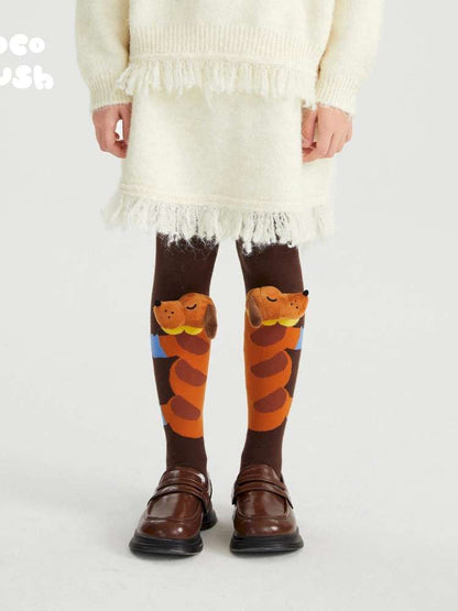 長袖セットアップ Milk White Skirt / 110cm poco blush | Braid Puppy Wool Blend Sweater ツイストパン犬 ウール混 ふわふわニット【mh0020030】