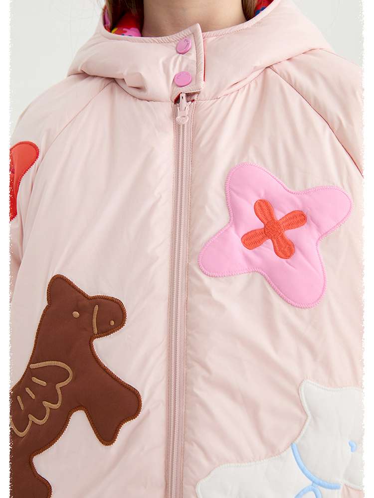 ショートコート・ジャケット・ジャンパー poco blush | Altay Scroll Reversible Cotton Coat ソイファイバー リバーシブル 中綿コート【mh0020016】