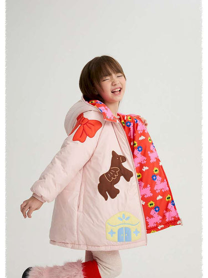 ショートコート・ジャケット・ジャンパー poco blush | Altay Scroll Reversible Cotton Coat ソイファイバー リバーシブル 中綿コート【mh0020016】