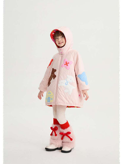 ショートコート・ジャケット・ジャンパー poco blush | Altay Scroll Reversible Cotton Coat ソイファイバー リバーシブル 中綿コート【mh0020016】