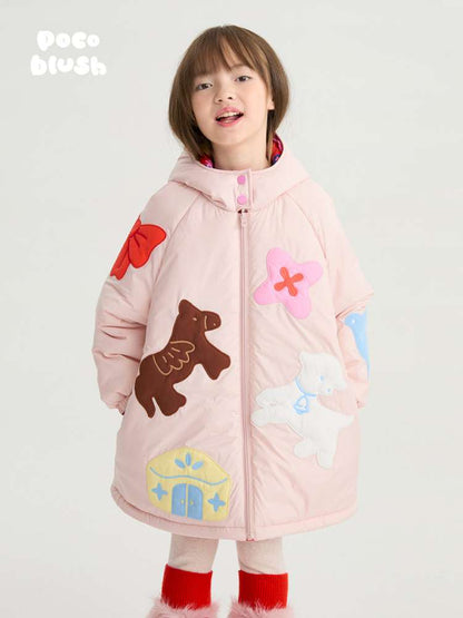 ショートコート・ジャケット・ジャンパー poco blush | Altay Scroll Reversible Cotton Coat ソイファイバー リバーシブル 中綿コート【mh0020016】