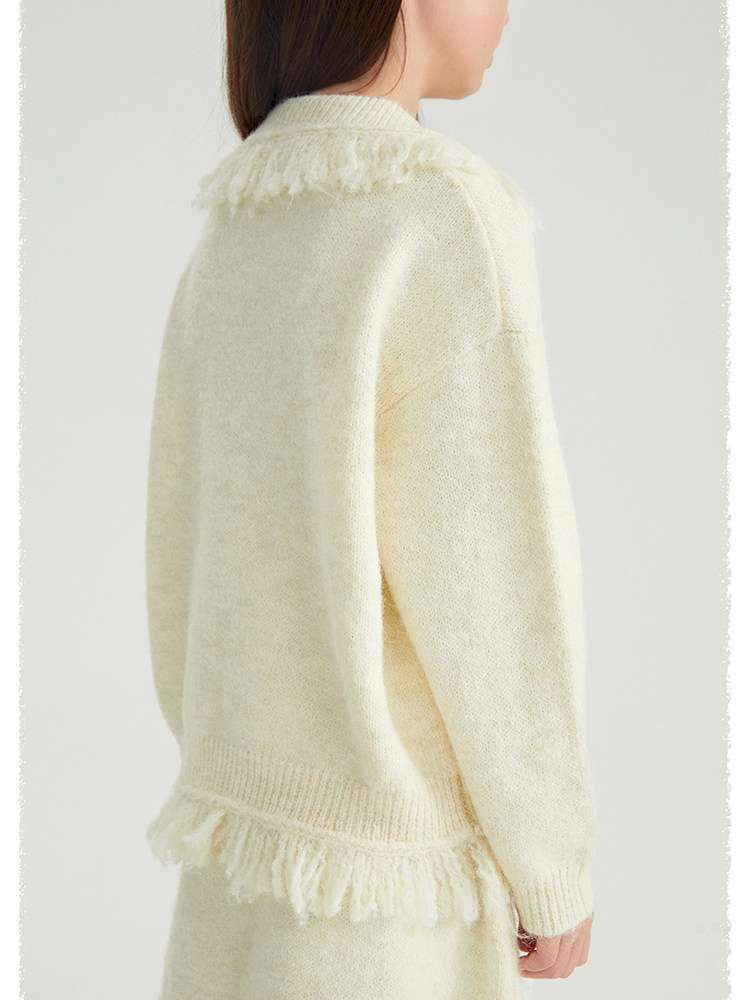長袖セットアップ poco blush | Braid Puppy Wool Blend Sweater ツイストパン犬 ウール混 ふわふわニット【mh0020030】