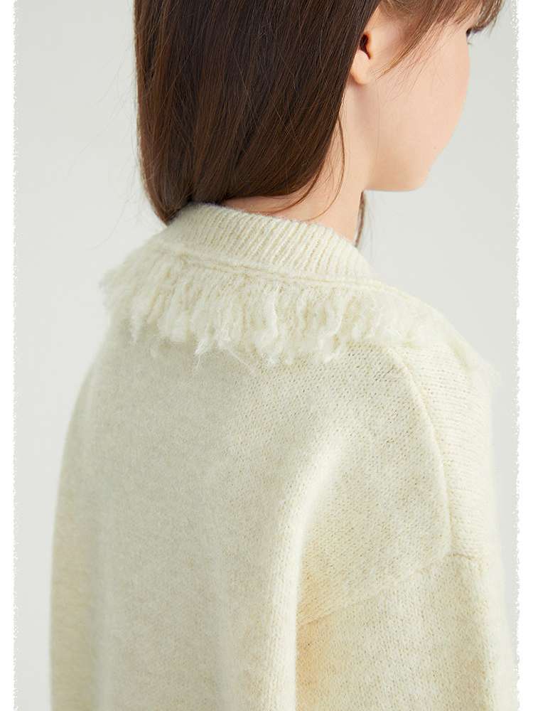 長袖セットアップ poco blush | Braid Puppy Wool Blend Sweater ツイストパン犬 ウール混 ふわふわニット【mh0020030】