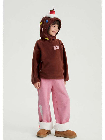 ロングパンツ・スウェットパンツ poco blush | Cherry & Cream Heart Pocket Fleece Pants ハートポケット 裏起毛 フリースパンツ【mh0020031】